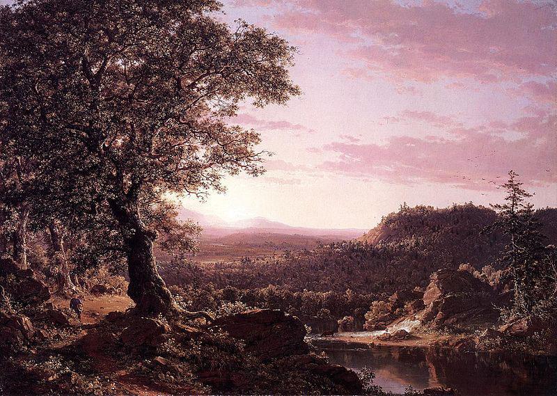 Frederic Edwin Church July Sunset, Berkshire County, Massachusetts oil painting image